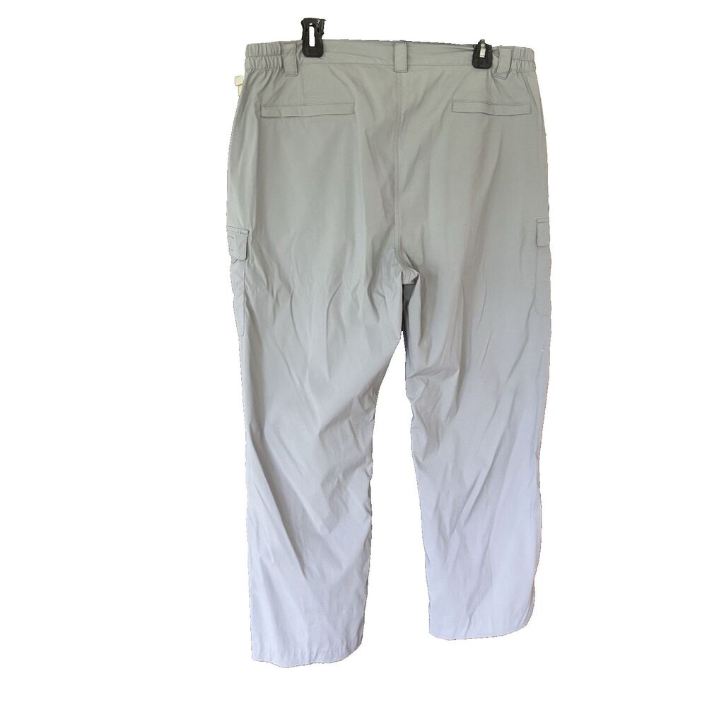 2 Pair L.L. Bean Hiking Pant Men L Gray Brown Stretch Waist Cargo Gorpcore - Picture 5 of 11